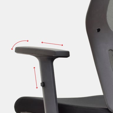 SILLA ERGONÓMICA NORUEGA GERENTE ALUMINIO NEGRO OFIDEAS - 3