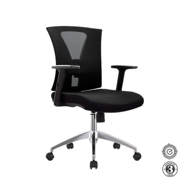 SILLA ERGONÓMICA NIX GERENTE BRAZOS 1D ALUMINIO NEGRO OFIDEAS - 6
