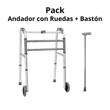 PACK ANDADOR CON RUEDAS + BASTON DE 1 PATA "SUPER PACK"