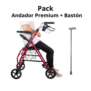 ANDADOR PREMIUM + BASTÓN 'SUPER PACK'