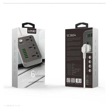 EXTENSIÓN LDNIO SC3604 DE ENCHUFE USB 6 USB 3POWER SOCKET UNIVERSAL