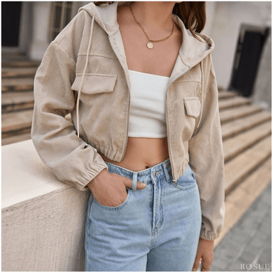 CASACA MUJER ROSUE CROP DE CORDUROY ESTILO