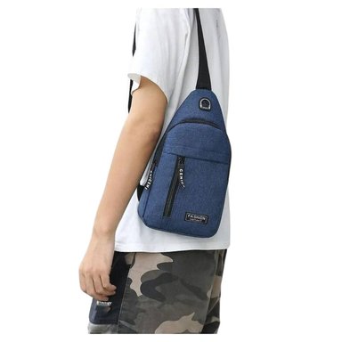 MOCHILA MORRAL BANDOLERA RIÑONERA CRUZADO JUVENIL ANTIRROBO ÚTIL PARA USB