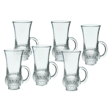 JUEGO DE TAZAS TRANSPARENTE 6 MINI TE ASA