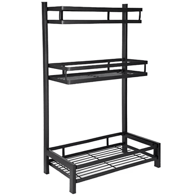 PACK ORGANIZADOR NEGRO CONDIMENTOS 3 NIVELES 2 CONDIMENTEROS