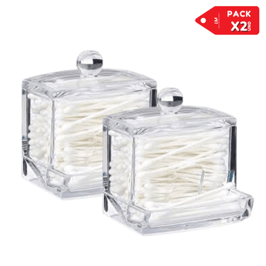 ORGANIZADOR DE HISOPOS ACRÍLICO ELEGANTE