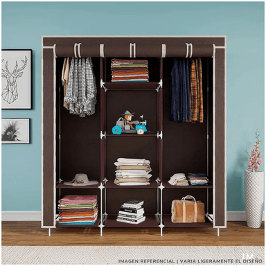 ROPERO ARMABLE DE 3 CUERPOS DE TELA