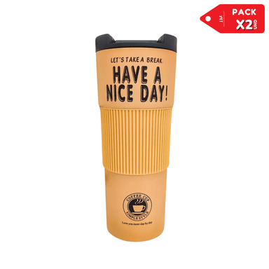 TAZA VASO ALTO DE CAFE PORTÁTIL