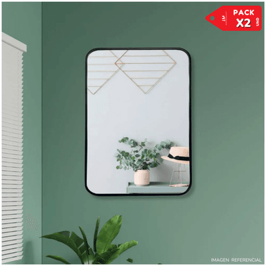 ESPEJO DECORATIVO BANDEJA MULTIFUNCIONAL RECTANGULAR PACK X2