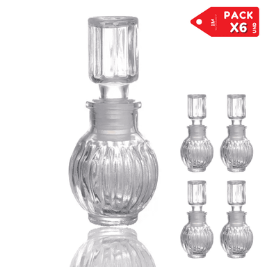 Frasco de perfume de Vidrio Mini 50ml Pack x6