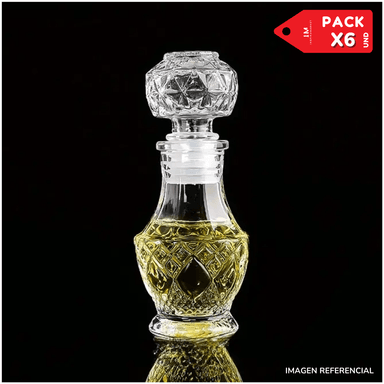 FRASCO DE PERFUME DE VIDRIO MINI 50ML PACK X6