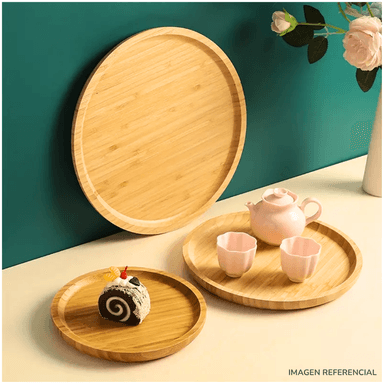 BANDEJA DE ALIMENTOS TRANSPORTADOR REDONDO SET X3