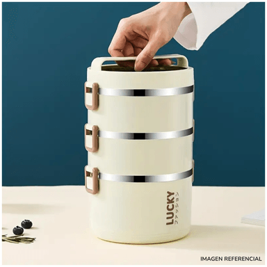 PORTAVIANDAS FIAMBRERA TÉRMICA 3 NIVELES LUCKY