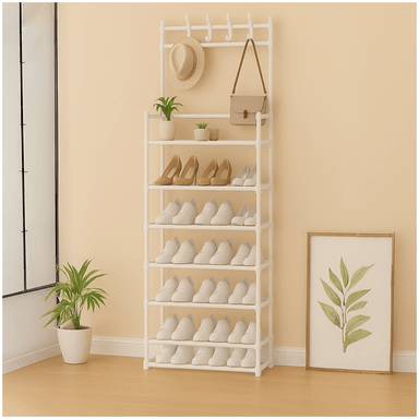 ESTANTE ORGANIZADOR ZAPATERA MULTIUSOS 7 NIVELES BLANCO