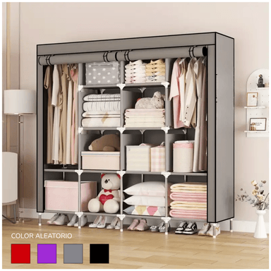 ROPERO ARMABLE DE 4 CUERPOS DE TELA COLOR VARIADO