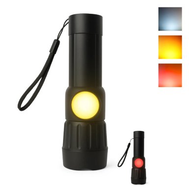 LINTERNA PORTATIL LED 2 DOBLE FUNCIÓN 3 TIPOS DE LUCES REGULABLES