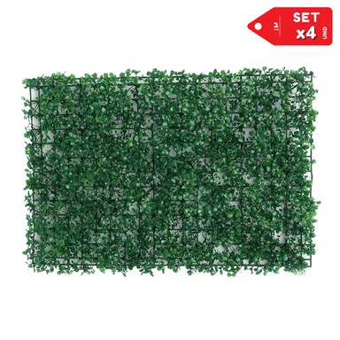 MALLAS DE HOJAS ARTIFICIALES DE 60CM X 40CM SET X4 UND
