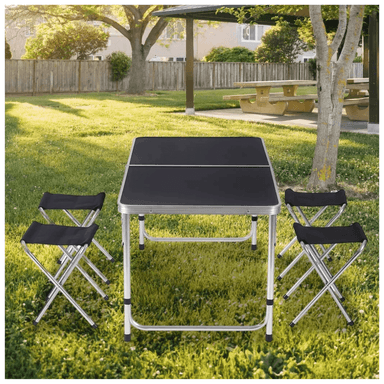 MESA PLEGABLE PARA PICNIC CAMPING PORTÁTIL CON 4 SILLAS - 4