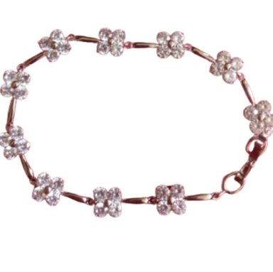 PULSERA ACERO FLOR PLATEADA