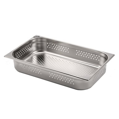 BANDEJAS FRITECSA 811-4P ACERO INOXIDABLE FUENTE BANDEJA PERFORADA 1/1 INOX X6 GASTRONORM EU 53 X 32.5 X 10 CMS