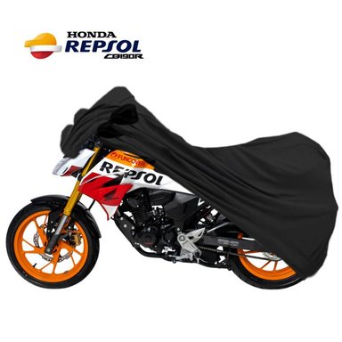 FUNDA FUNCOVER MOTO HONDA REPSOL CB190R CON COBERTOR IMPERMEABLE FILTRO UV 100