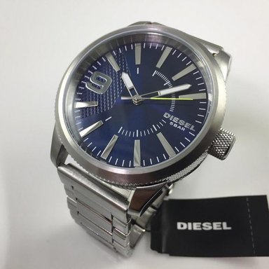 RELOJ DIESEL HOMBRE ANÁLOGO DZ1763 RASP PLATEADO AZUL - 2