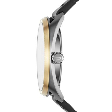 RELOJ DIESEL HOMBRE ANÁLOGO DZ1835 FASTBAK CORREA NEGRO DORADO CUERO - 3