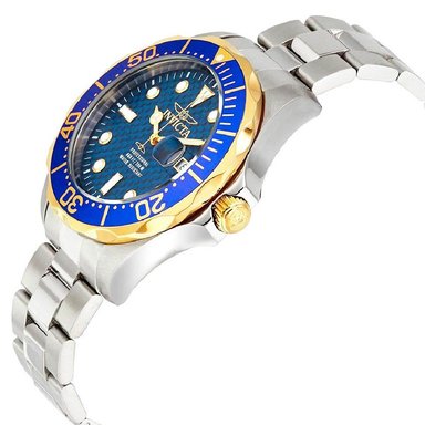 RELOJ INVICTA HOMBRE ANÁLOGO IN12566 PRO DIVER 12566 FECHA PLATEADO AZUL DORADO - 2