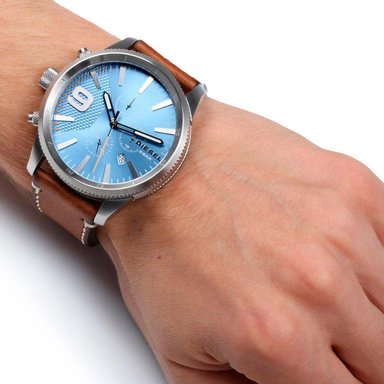 RELOJ DIESEL HOMBRE ANÁLOGO DZ4443 RASP CORREA MARRÓN CUERO - 2