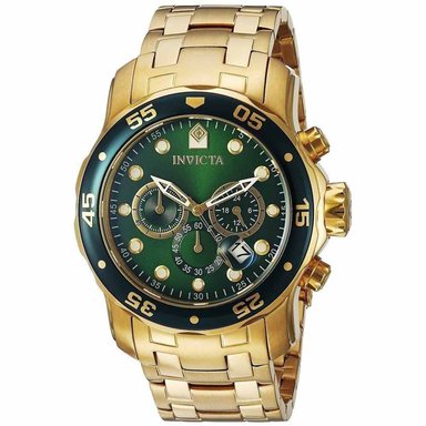 RELOJ INVICTA HOMBRE IN0075 PRO DIVER 75 CRONÓMETRO DORADO VERDE