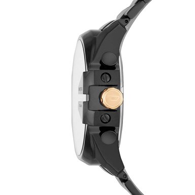 RELOJ DIESEL HOMBRE ANÁLOGO DZ4479 MEGA CHIEF FECHA CRONÓMETRO CORREA NEGRO CUERO - 2