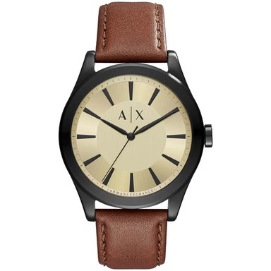 RELOJ ARMANI EXCHANGE HOMBRE ANÁLOGO AX2329 NICO CORREA MARRÓN NEGRO DORADO CUERO