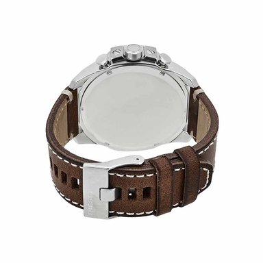 RELOJ DIESEL HOMBRE ANÁLOGO DZ4458 MEGA CHIEF FECHA CRONÓMETRO CORREA MARRÓN CELESTE AZUL CUERO - 3
