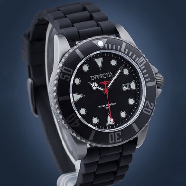 RELOJ INVICTA HOMBRE ANÁLOGO IN90305 PRO DIVER 90305 FECHA GUNMETAL CORREA NEGRA ACERO INOXIDABLE SILICONA - 3