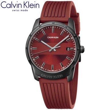 RELOJ CALVIN KLEIN HOMBRE ANÁLOGO K8R114UP EVIDENCE SUIZO CORREA ROJO SILICONA