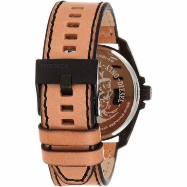RELOJ DIESEL HOMBRE ANÁLOGO DZ1863 MS9 FECHA CORREA BEIGE NEGRO CUERO - 2
