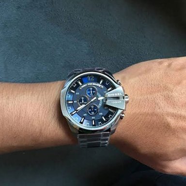 RELOJ DIESEL HOMBRE ANÁLOGO DZ4417 MEGA CHIEF PLATEADO AZUL PLATA - 2