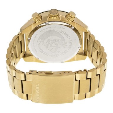 RELOJ DIESEL HOMBRE ANÁLOGO DZ4299 OVERFLOW FECHA CRONOMETRO DORADO ACERO INOXIDABLE - 5