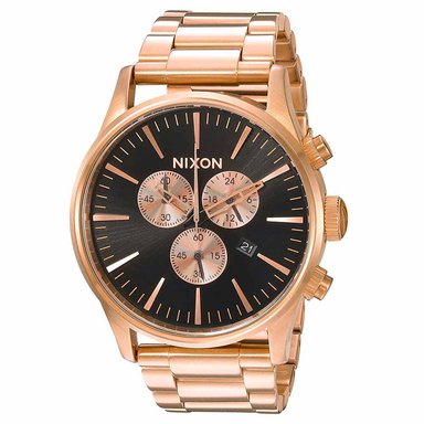 RELOJ NIXON HOMBRE A3861932 SENTRY CHRONO ORO ROSADO