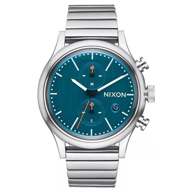 RELOJ NIXON HOMBRE A1162307 STATION PLATEADO AZUL