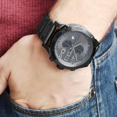 RELOJ DIESEL HOMBRE ANÁLOGO DZ4314 DOUBLE DOWN NEGRO GRIS - 2