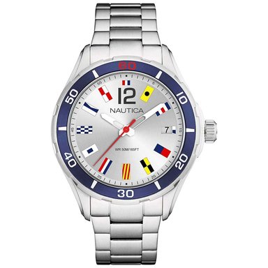 RELOJ NAUTICA HOMBRE ANÁLOGO NAPNSI806 NST 1 PLATEADO AZUL