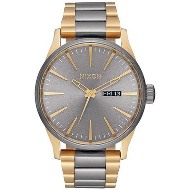 RELOJ NIXON HOMBRE ANÁLOGO A356595 SENTRY GRIS DORADO