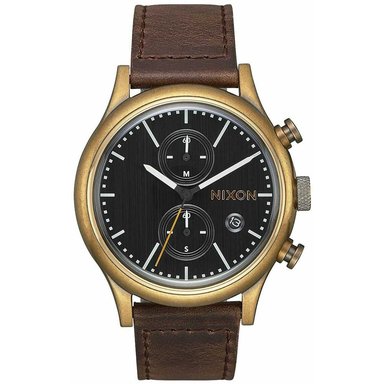 RELOJ NIXON HOMBRE A11632539 STATION CORREA MARRÓN NEGRO CUERO