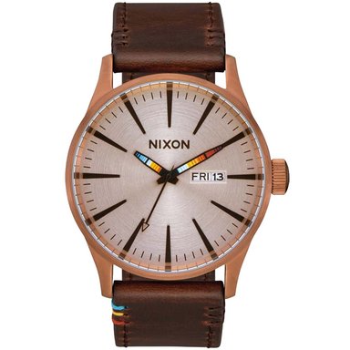 RELOJ NIXON HOMBRE ANÁLOGO A1053173 SENTRY CORREA MARRÓN CUERO