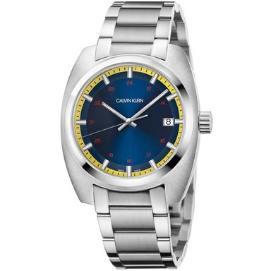 RELOJ CALVIN KLEIN HOMBRE ANÁLOGO K8W3114N ACHIEVE SUIZO FECHA DIAL AZUL ACERO INOXIDABLE