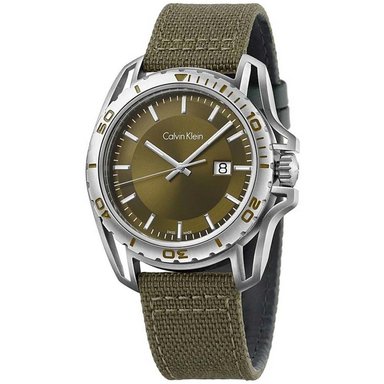 RELOJ CALVIN KLEIN HOMBRE ANÁLOGO K5Y31XWL EARTH SUIZO CORREA NAILON VERDE