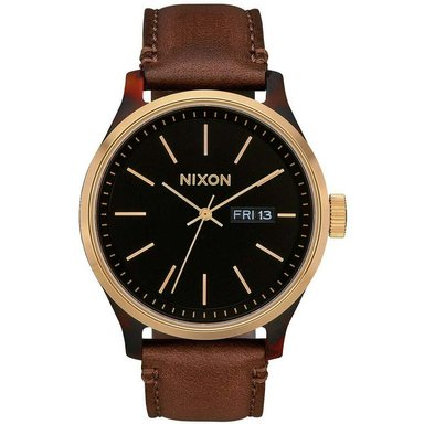 RELOJ NIXON HOMBRE ANÁLOGO A12633167 SENTRY LUXE CORREA MARRÓN NEGRO CUERO