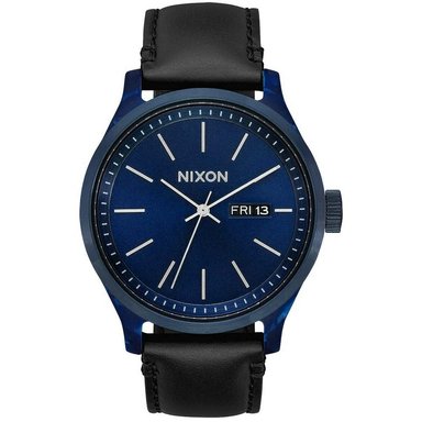 RELOJ NIXON HOMBRE A12633168 SENTRY LUXE CORREA NEGRO AZUL CUERO
