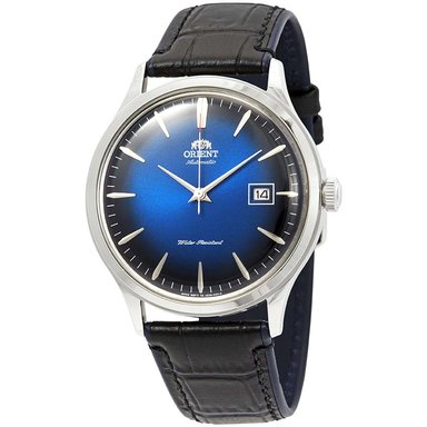 RELOJ ORIENT HOMBRE ANÁLOGO AUTOMÁTICO FAC08004D0 BAMBINO 4 FECHA CORREA NEGRO AZUL CUERO